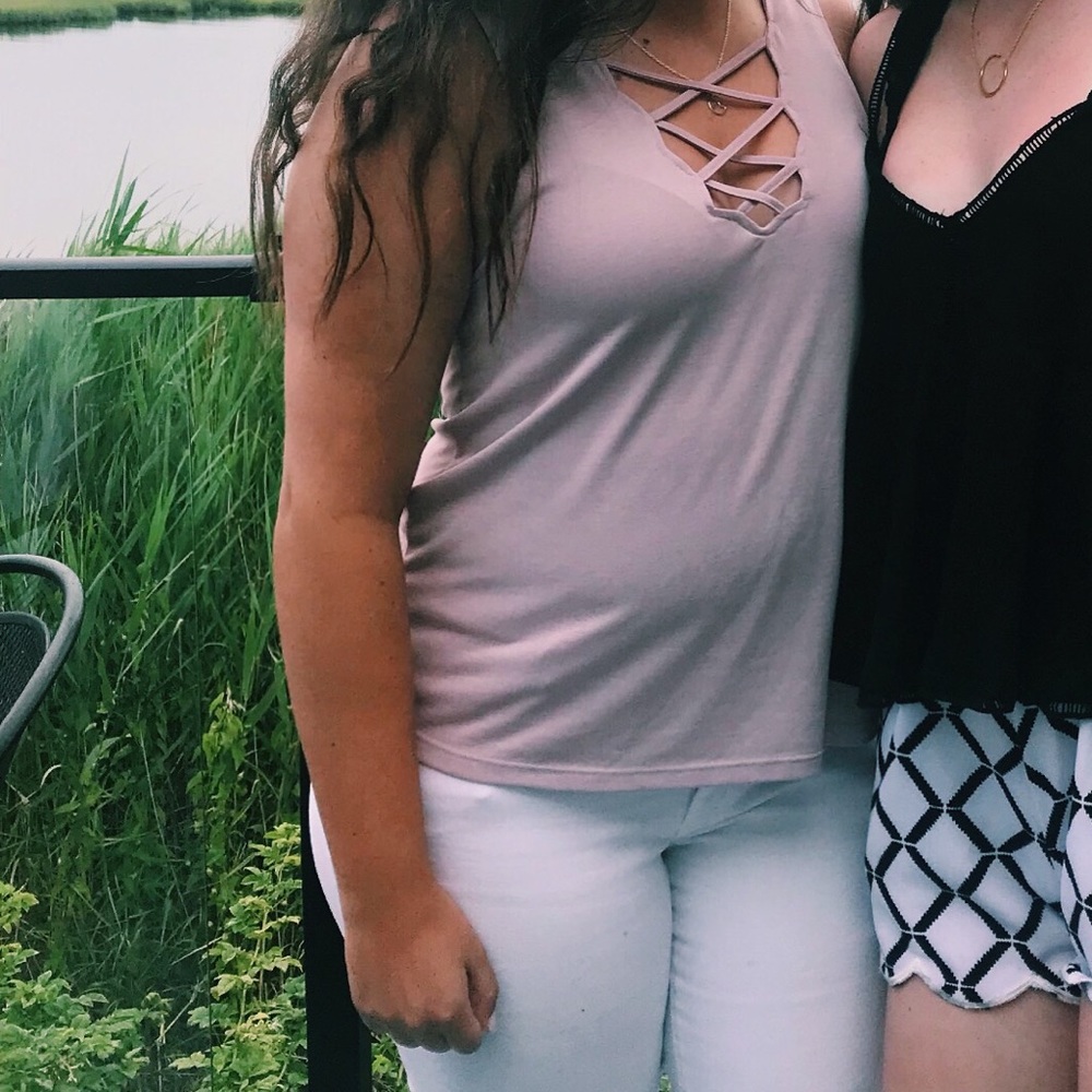 american eagle crisscross tank top